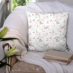 Biche et rose - Fond blanc