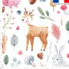 Biche lapin hérisson - Fond blanc