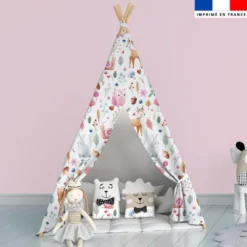 Biche lapin hérisson - Fond blanc