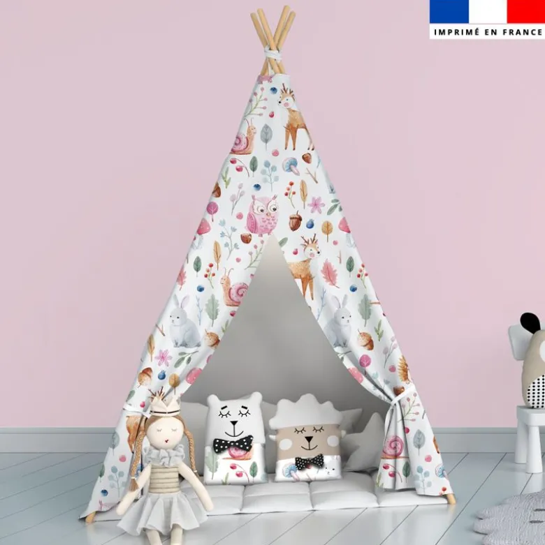 Biche lapin hérisson - Fond blanc