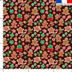 Biscuits bonhomme pain d'épices - Fond marron foncé