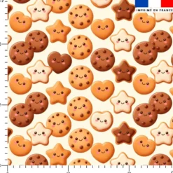 Biscuits kawaii - Fond écru