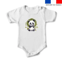 Body enfant 3 mois motif panda aquarelle