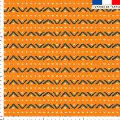 Bohème ethnique bleu - Fond orange