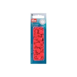 Boite de boutons-pression ronds en résine Color snaps rouge