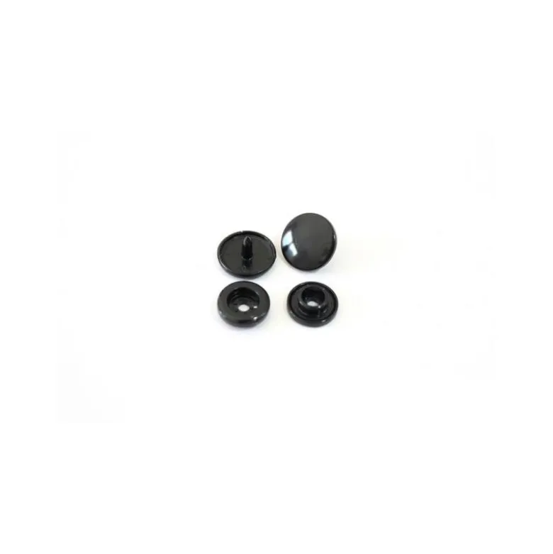 Boite de boutons-pression ronds en résine Color snaps noir