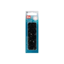 Boite de boutons-pression ronds en résine Color snaps noir