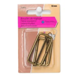 Boucles de réglage métal laiton x2 32 mm