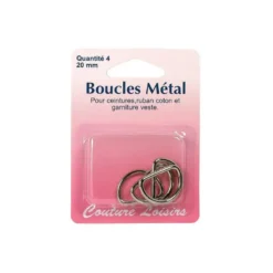 Boucles métal forme D X4 20mm