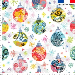 Boule de noel fleurie - Fond blanc