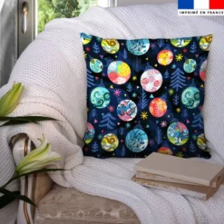 Boule de noel fleurie - Fond bleu nuit