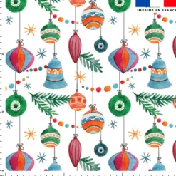 Boule et guirlande de noel - Fond blanc