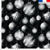 Boules de Nöel silver - Fond noir