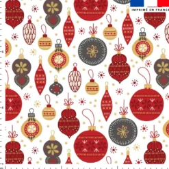 Boules de Noel - Fond blanc