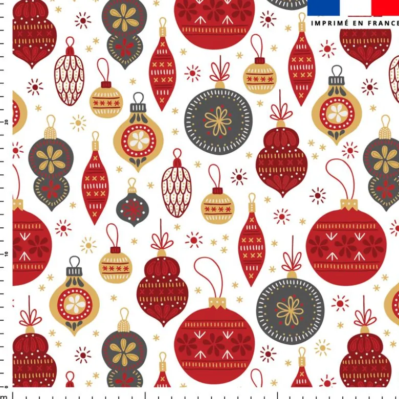 Boules de Noel - Fond blanc