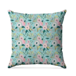 Bouquet de fleur pastel - Fond bleu clair