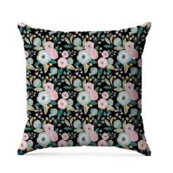 Bouquet de fleur pastel - Fond noir