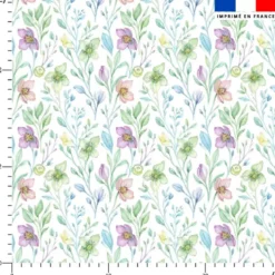 Bourgeons printaniers aquarelle - Fond blanc