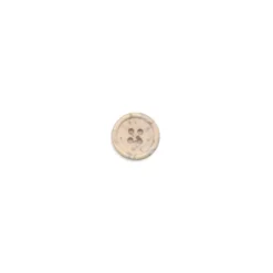 Bouton bouteilles recyclées 15mm beige clair