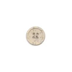Bouton bouteilles recyclées 18mm beige clair
