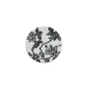 Bouton fleurs 28mm gris perle et noir