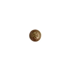 Bouton à queue or mat motif écusson 20mm