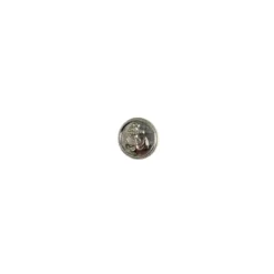 Bouton à queue or motif ancre marine 17mm
