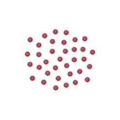 Bouton rouge nacré 4 trous 11mm