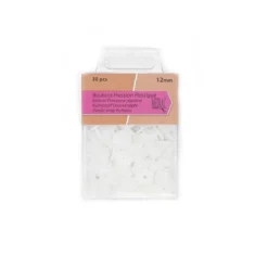 Boutons pression plastique x30 blanc