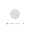 Boutons x4 blanc nacré rond 4 trous 22 mm