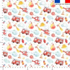 Brigade des pompiers - Fond blanc