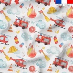 Brigade des pompiers - Fond blanc
