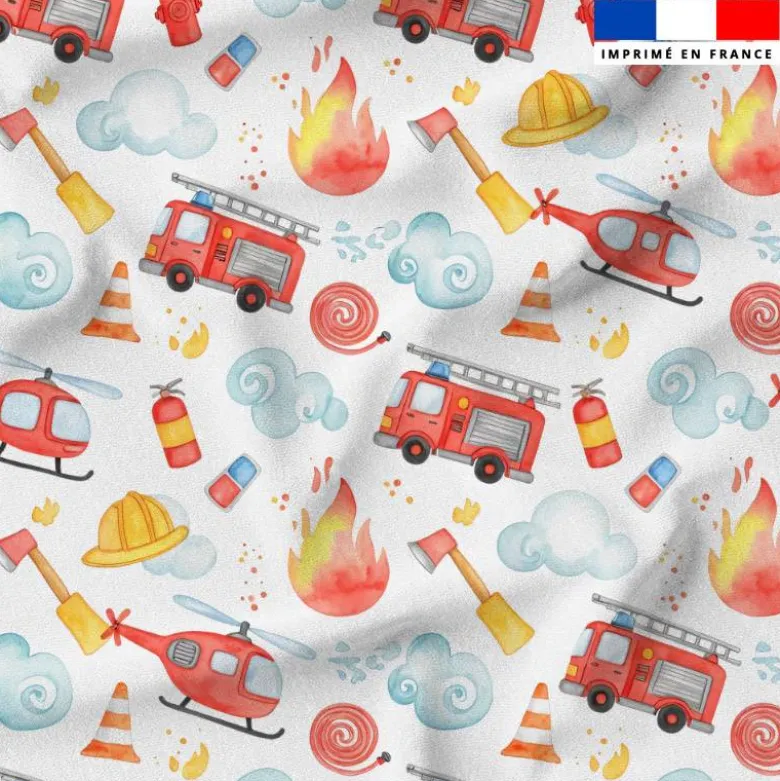 Brigade des pompiers - Fond blanc