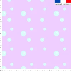 Bulles vertes - Fond mauve - Création Lili Bambou Design