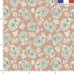 Cachemire floral - Fond beige - Création Andréa Leonelli