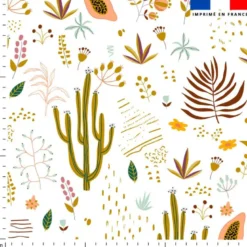 Cactus et fruit de la passion - Fond blanc