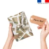Cadeau de Noel en papier kraft - Fond blanc