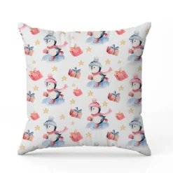 Cadeaux et pingouin de Noel - Fond blanc
