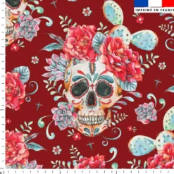 Calavera - Fond rouge