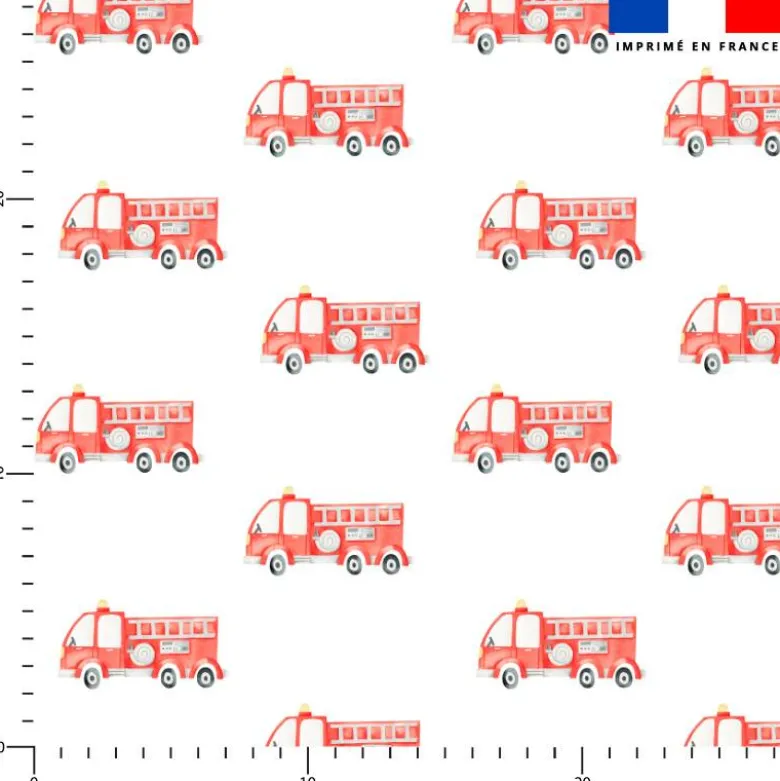 Camion de pompier - Fond blanc