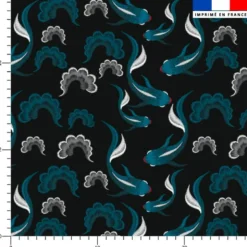 Carpe bleu canard - Fond noir