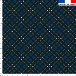 Carreaux géométriques - Fond bleu nuit
