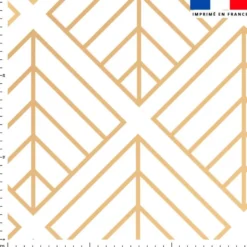 Carré géométrique art déco or - Fond blanc