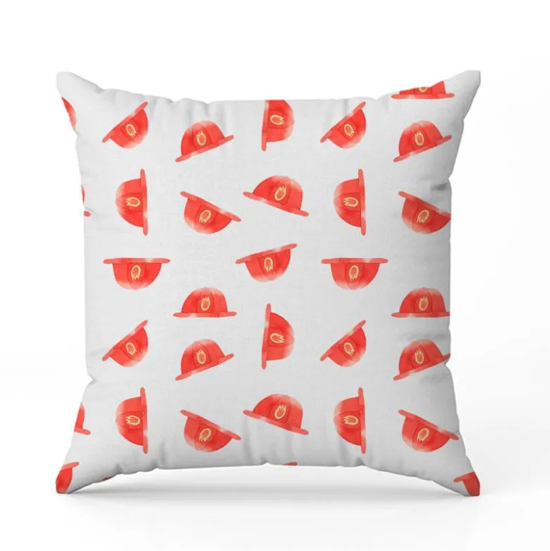 Casque de pompier rouge - Fond blanc