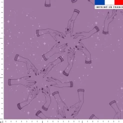 Cercle main sorcière - Fond mauve
