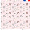 Chaton et patte pastel- Fond rose clair