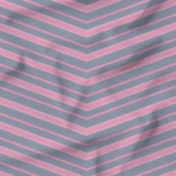 Chevrons roses et gris - Fond rose clair