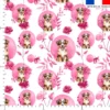 Chien fleurs et arrondis aquarelle - Fond blanc