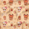 Chiens de Noël - Fond beige - Création Jolifox