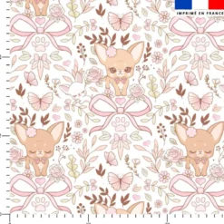 Chihuahua shabby - Fond blanc - Création Jolifox
